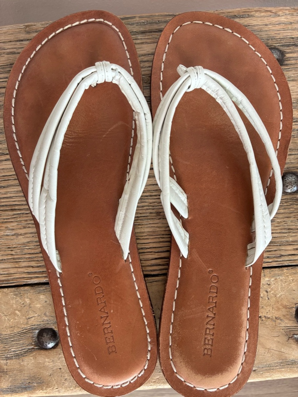 Bernardo Miami White Thing Sandals